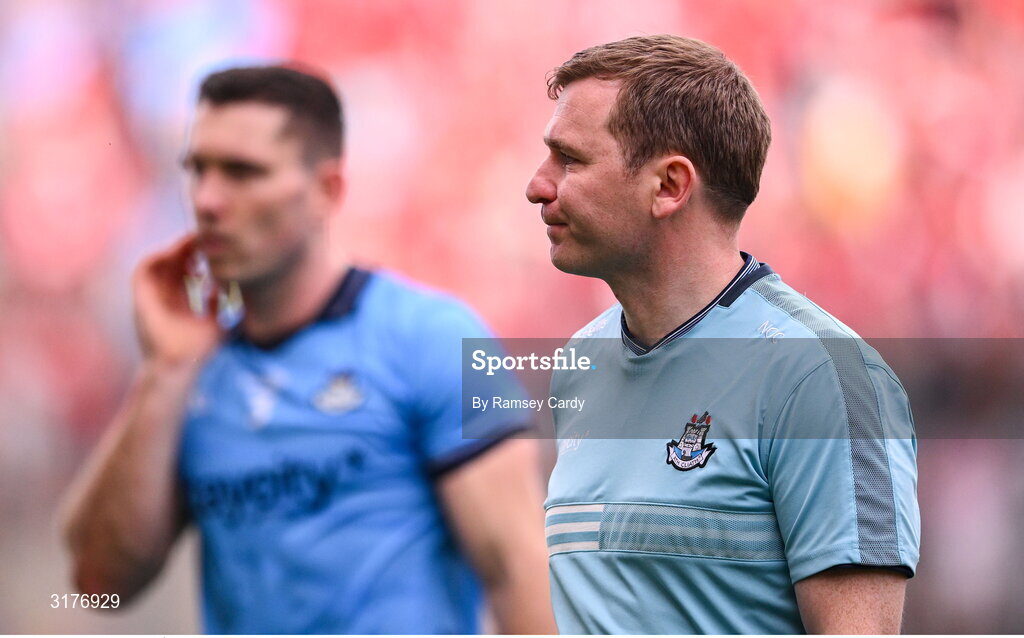 5 July 2025; Dublin manager Niall Ó Ceallacháin after his side's defeat in the GAA Hurling All-Ireland Senior Championship semi-final match between Cork and Dublin at Croke Park in Dublin. Photo by Ramsey Cardy/Sportsfile