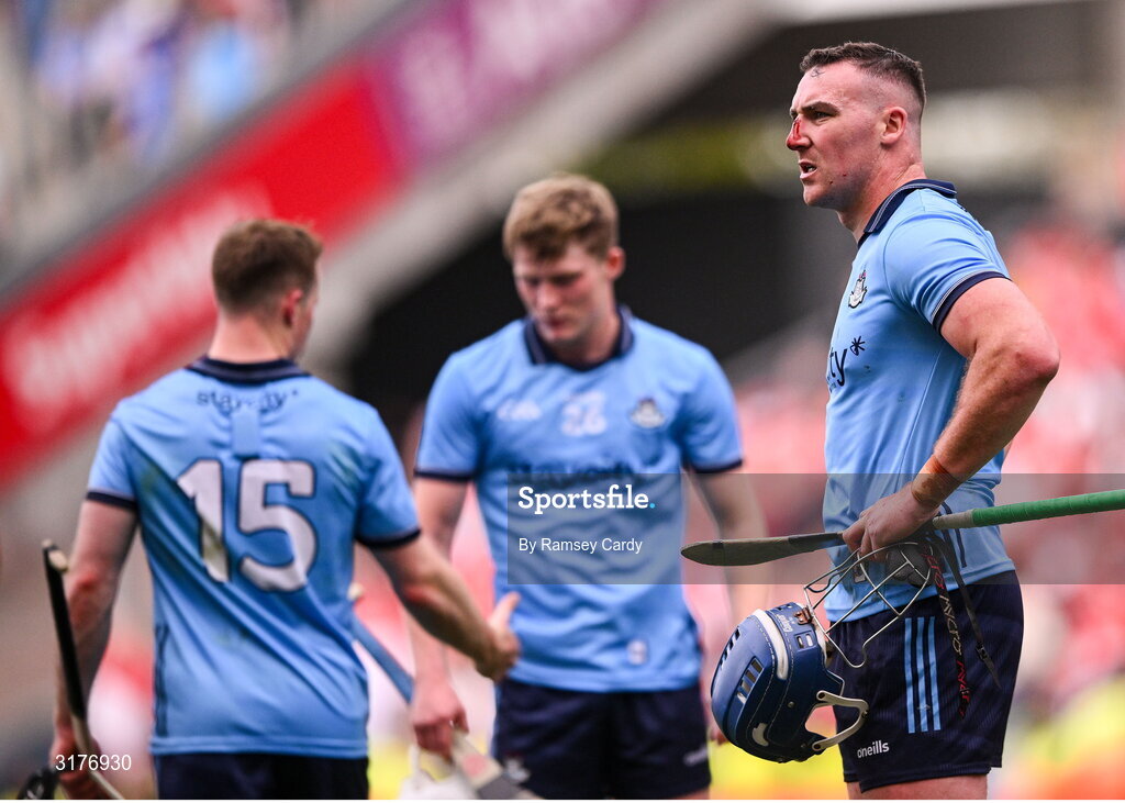 5 July 2025; John Hetherton of Dublin after his side's defeat in the GAA Hurling All-Ireland Senior Championship semi-final match between Cork and Dublin at Croke Park in Dublin. Photo by Ramsey Cardy/Sportsfile