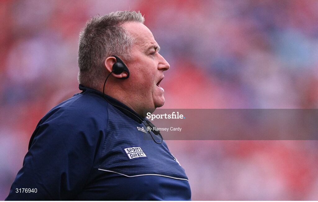 5 July 2025; Cork manager Pat Ryan during the GAA Hurling All-Ireland Senior Championship semi-final match between Cork and Dublin at Croke Park in Dublin. Photo by Ramsey Cardy/Sportsfile