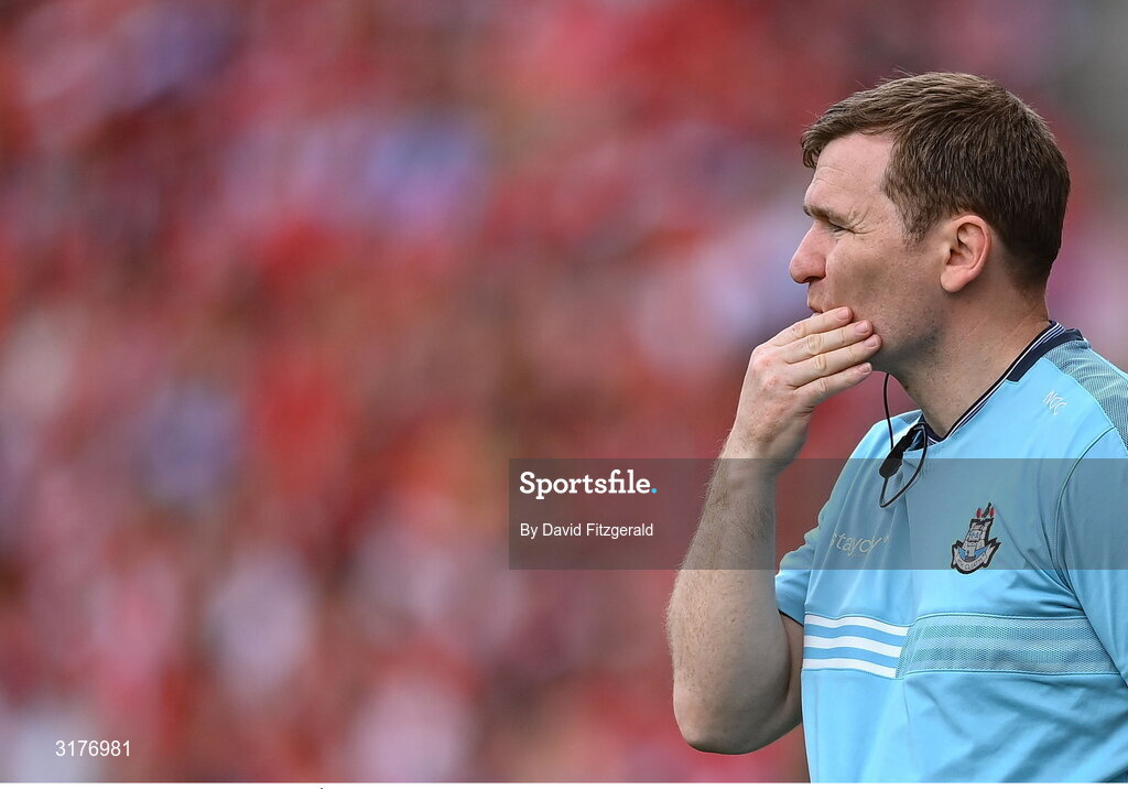 5 July 2025; Dublin manager Niall Ó Ceallacháin during the GAA Hurling All-Ireland Senior Championship semi-final match between Cork and Dublin at Croke Park in Dublin. Photo by David Fitzgerald/Sportsfile