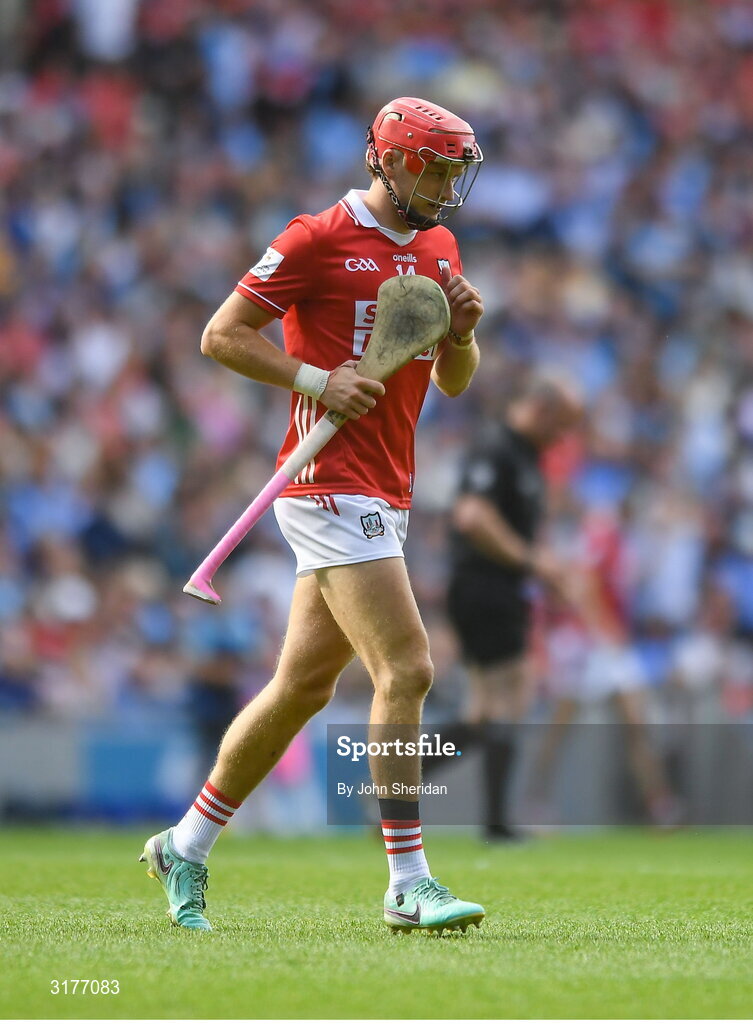 5 July 2025; Alan Connolly of Cork during the GAA Hurling All-Ireland Senior Championship semi-final match between Cork and Dublin at Croke Park in Dublin. Photo by John Sheridan/Sportsfile