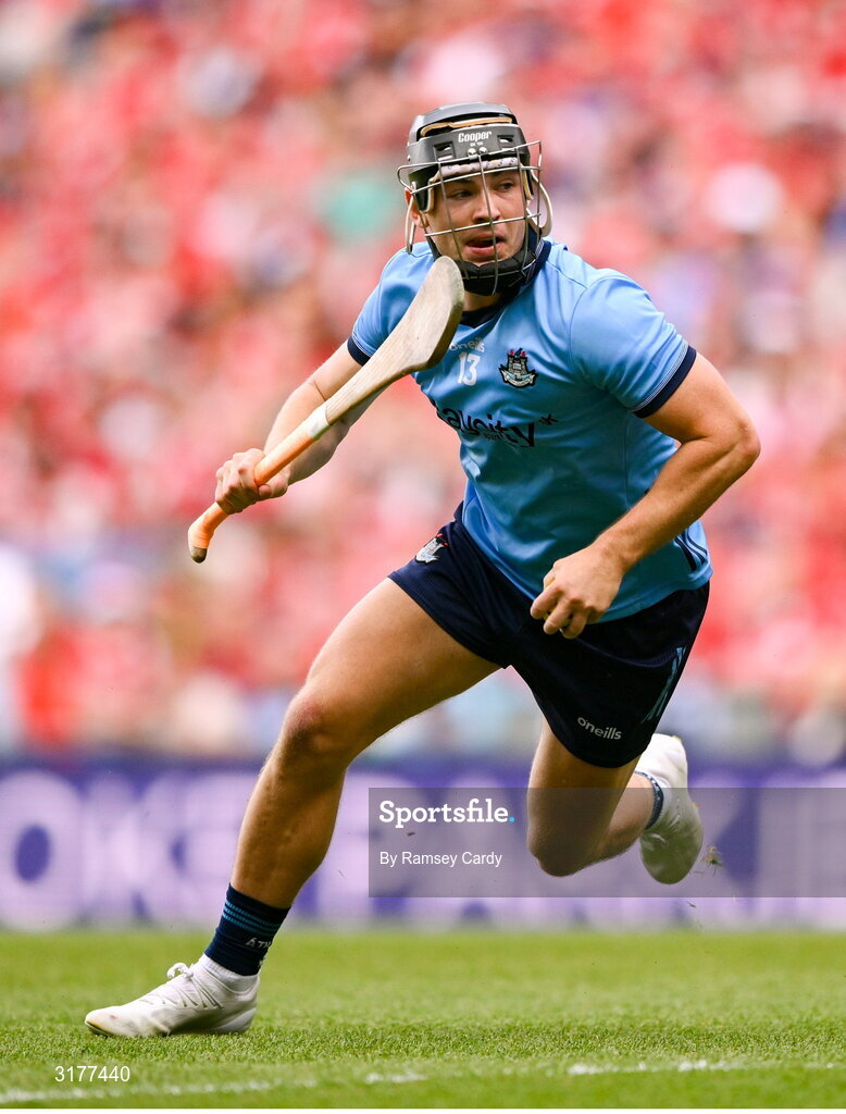 5 July 2025; Sean Currie of Dublin during the GAA Hurling All-Ireland Senior Championship semi-final match between Cork and Dublin at Croke Park in Dublin. Photo by Ramsey Cardy/Sportsfile
