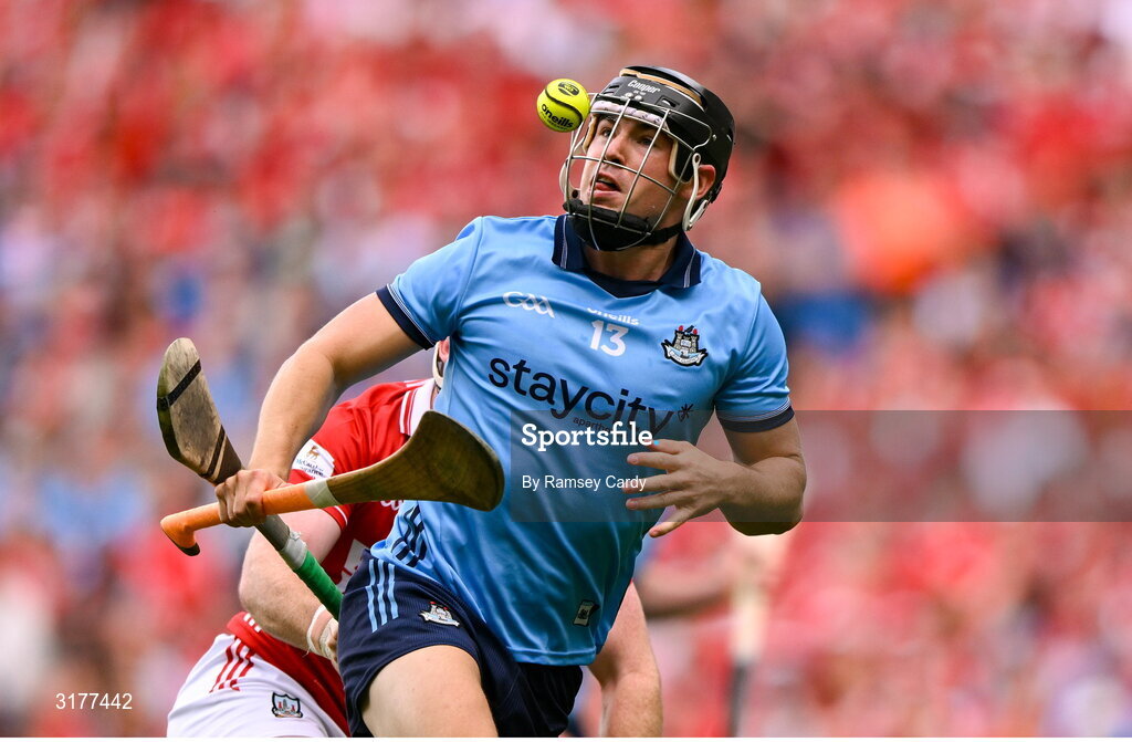 5 July 2025; Sean Currie of Dublin during the GAA Hurling All-Ireland Senior Championship semi-final match between Cork and Dublin at Croke Park in Dublin. Photo by Ramsey Cardy/Sportsfile