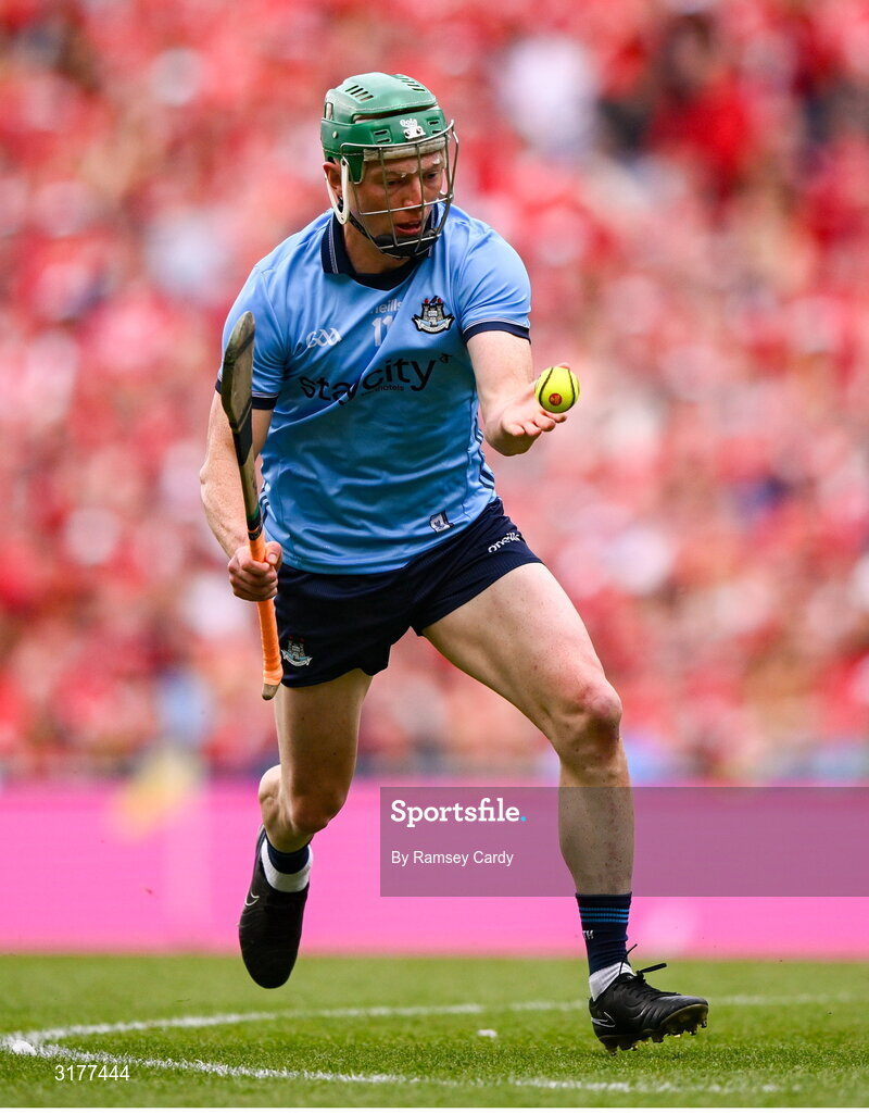 5 July 2025; Fergal Whitely of Dublin during the GAA Hurling All-Ireland Senior Championship semi-final match between Cork and Dublin at Croke Park in Dublin. Photo by Ramsey Cardy/Sportsfile