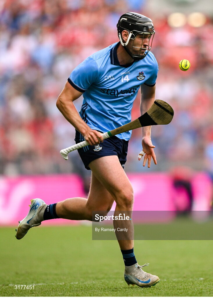 5 July 2025; Ronan Hayes of Dublin during the GAA Hurling All-Ireland Senior Championship semi-final match between Cork and Dublin at Croke Park in Dublin. Photo by Ramsey Cardy/Sportsfile