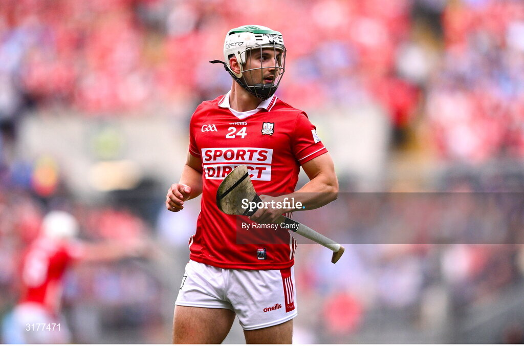 5 July 2025; Shane Kingston of Cork during the GAA Hurling All-Ireland Senior Championship semi-final match between Cork and Dublin at Croke Park in Dublin. Photo by Ramsey Cardy/Sportsfile