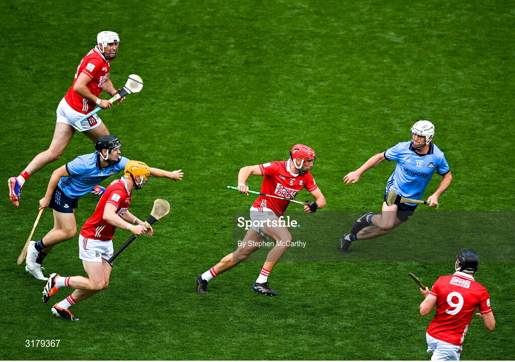 5 July 2025; Ciarán Joyce of Cork during the GAA Hurling All-Ireland Senior Championship semi-final match between Cork and Dublin at Croke Park in Dublin. Photo by Stephen McCarthy/Sportsfile