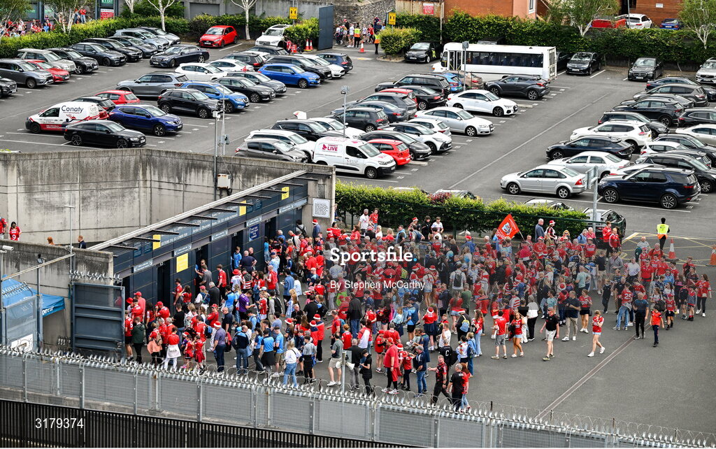 5 July 2025; Supporters enter Croke Park for the GAA Hurling All-Ireland Senior Championship semi-final match between Cork and Dublin at Croke Park in Dublin. Photo by Stephen McCarthy/Sportsfile