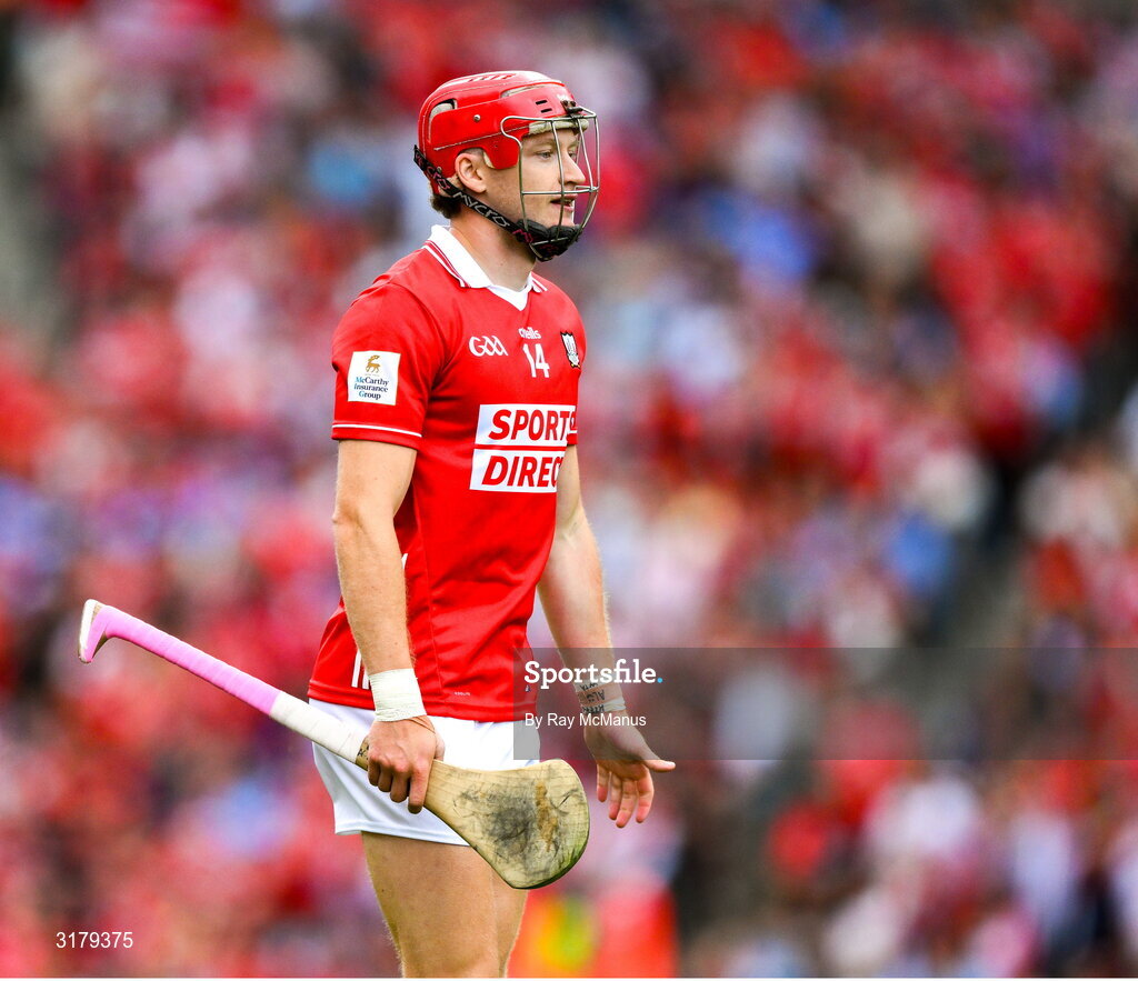 5 July 2025; Alan Connolly of Cork during the GAA Hurling All-Ireland Senior Championship semi-final match between Cork and Dublin at Croke Park in Dublin. Photo by Ray McManus/Sportsfile