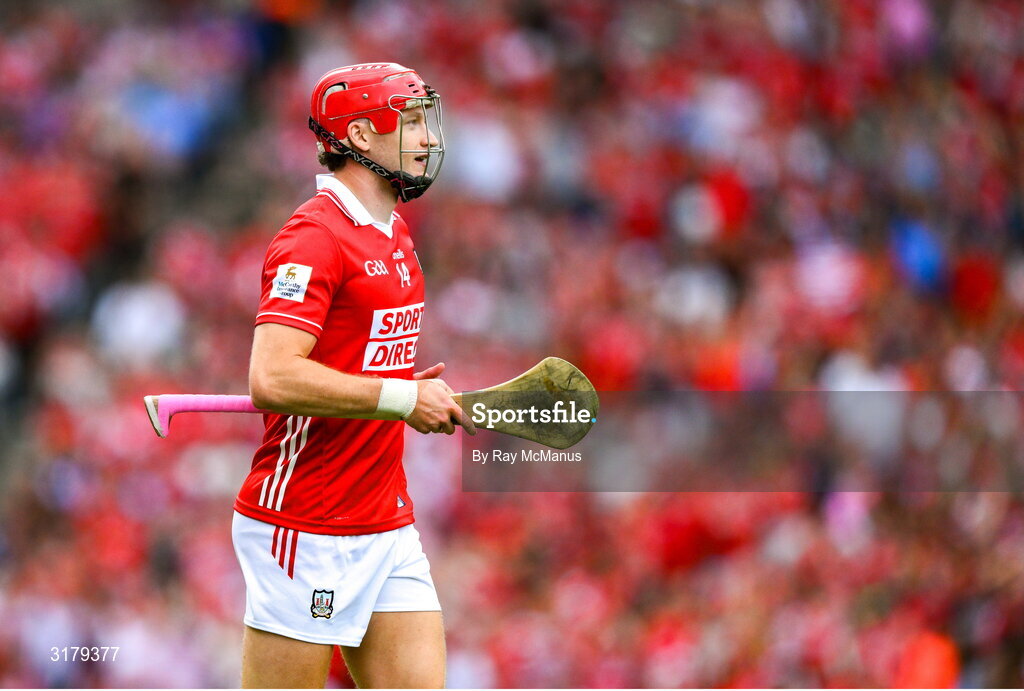 5 July 2025; Alan Connolly of Cork during the GAA Hurling All-Ireland Senior Championship semi-final match between Cork and Dublin at Croke Park in Dublin. Photo by Ray McManus/Sportsfile