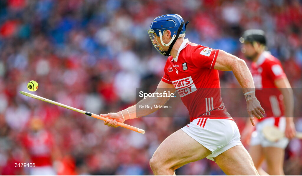 5 July 2025; Seán O'Donoghue of Cork during the GAA Hurling All-Ireland Senior Championship semi-final match between Cork and Dublin at Croke Park in Dublin. Photo by Ray McManus/Sportsfile