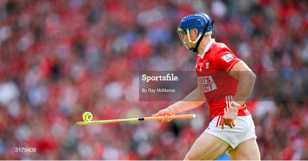 5 July 2025; Seán O'Donoghue of Cork during the GAA Hurling All-Ireland Senior Championship semi-final match between Cork and Dublin at Croke Park in Dublin. Photo by Ray McManus/Sportsfile