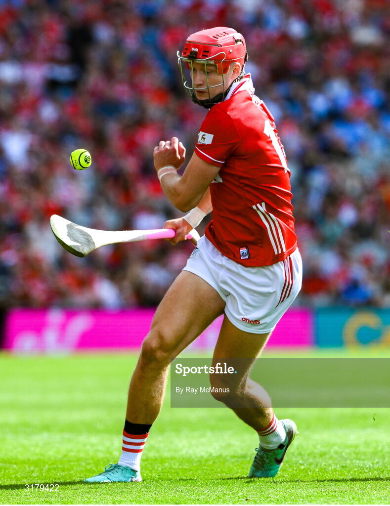 5 July 2025; Alan Connolly of Cork during the GAA Hurling All-Ireland Senior Championship semi-final match between Cork and Dublin at Croke Park in Dublin. Photo by Ray McManus/Sportsfile