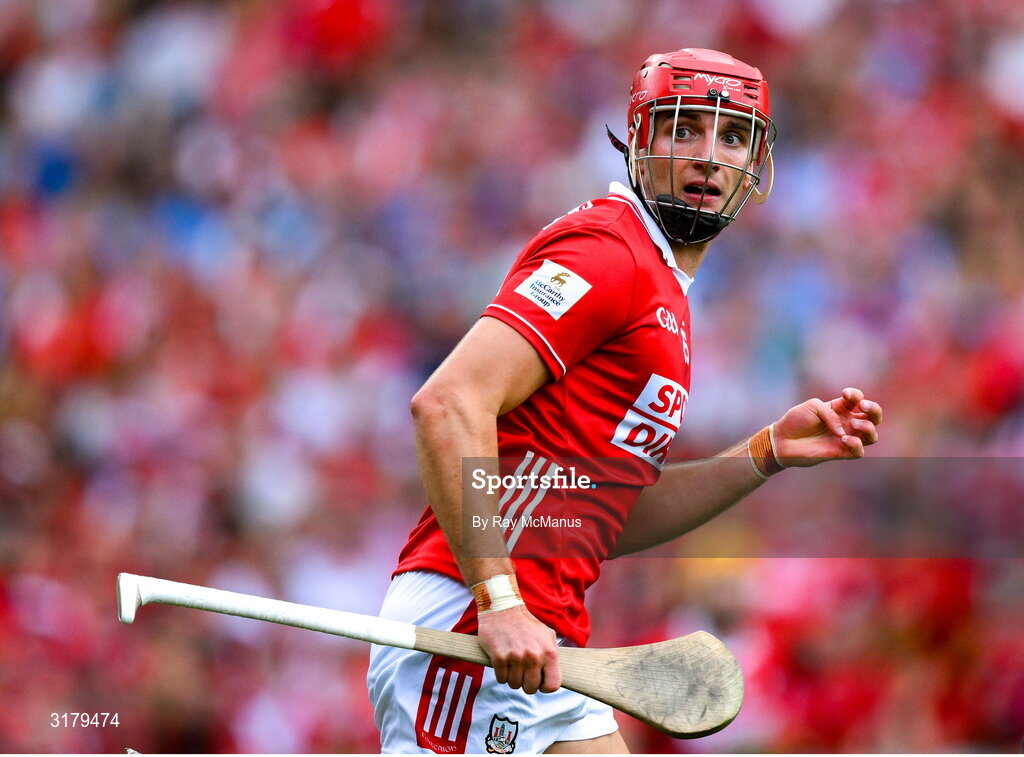 5 July 2025; Brian Hayes of Cork during the GAA Hurling All-Ireland Senior Championship semi-final match between Cork and Dublin at Croke Park in Dublin. Photo by Ray McManus/Sportsfile