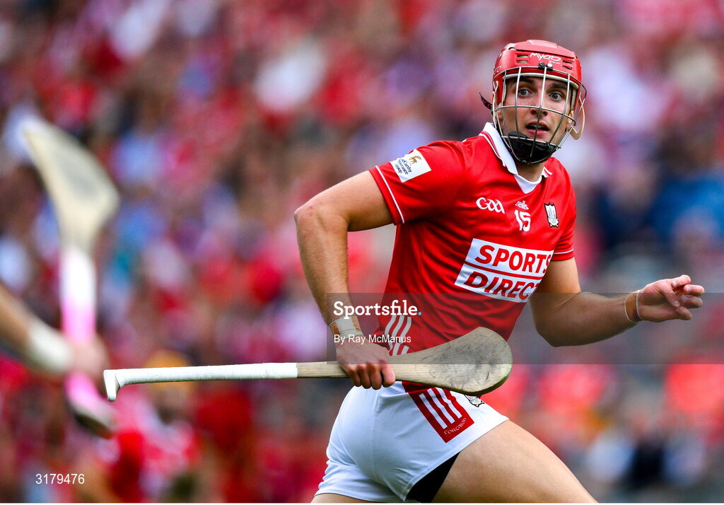 5 July 2025; Brian Hayes of Cork during the GAA Hurling All-Ireland Senior Championship semi-final match between Cork and Dublin at Croke Park in Dublin. Photo by Ray McManus/Sportsfile