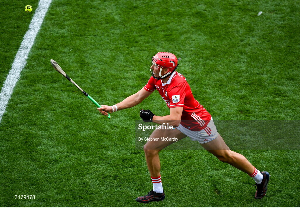 5 July 2025; Ciarán Joyce of Cork during the GAA Hurling All-Ireland Senior Championship semi-final match between Cork and Dublin at Croke Park in Dublin. Photo by Stephen McCarthy/Sportsfile