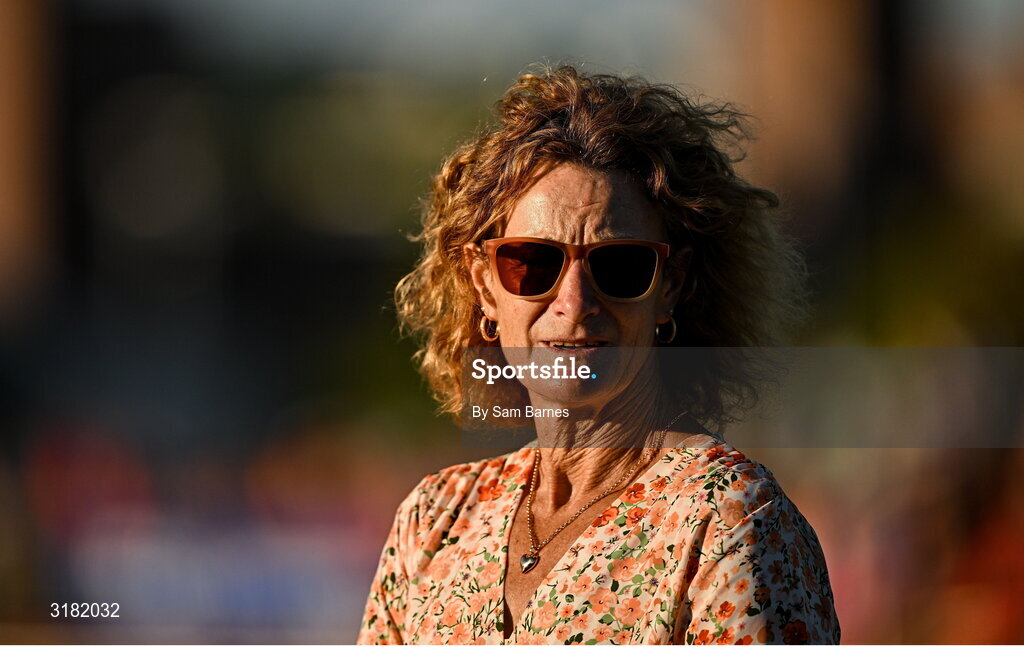 9 July 2025; Olympian Sonia O'Sullivan during the Cork City Sports meet at MTU Arena in Cork. Photo by Sam Barnes/Sportsfile