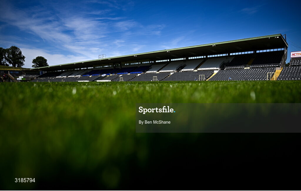 13 July 2025; A general view of St Tiernach's Park before during the TG4 All-Ireland Ladies Football Junior Championship semi-final match between Antrim and Sligo at St Tiernach’s Park in Clones, Monaghan. Photo by Ben McShane/Sportsfile
