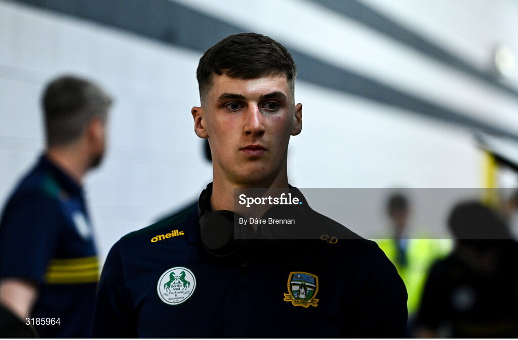 13 July 2025; Conor Duke of Meath arrives ahead of the GAA Football All-Ireland Senior Championship semi-final match between Meath and Donegal at Croke Park in Dublin. Photo by Daire Brennan/Sportsfile