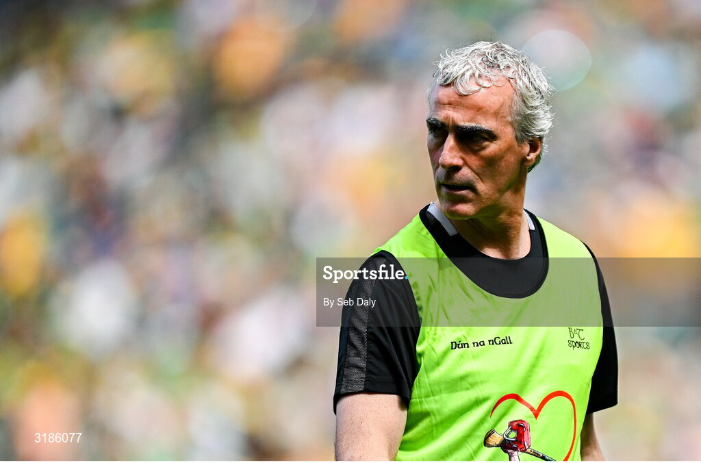 13 July 2025; Donegal manager Jim McGuinness before the GAA Football All-Ireland Senior Championship semi-final match between Meath and Donegal at Croke Park in Dublin. Photo by Seb Daly/Sportsfile