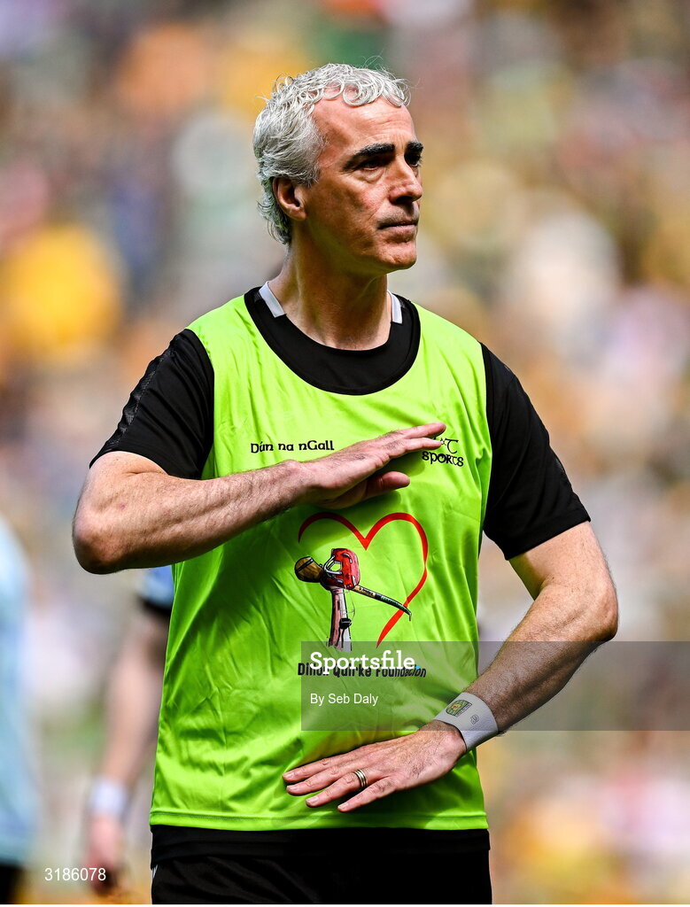 13 July 2025; Donegal manager Jim McGuinness before the GAA Football All-Ireland Senior Championship semi-final match between Meath and Donegal at Croke Park in Dublin. Photo by Seb Daly/Sportsfile