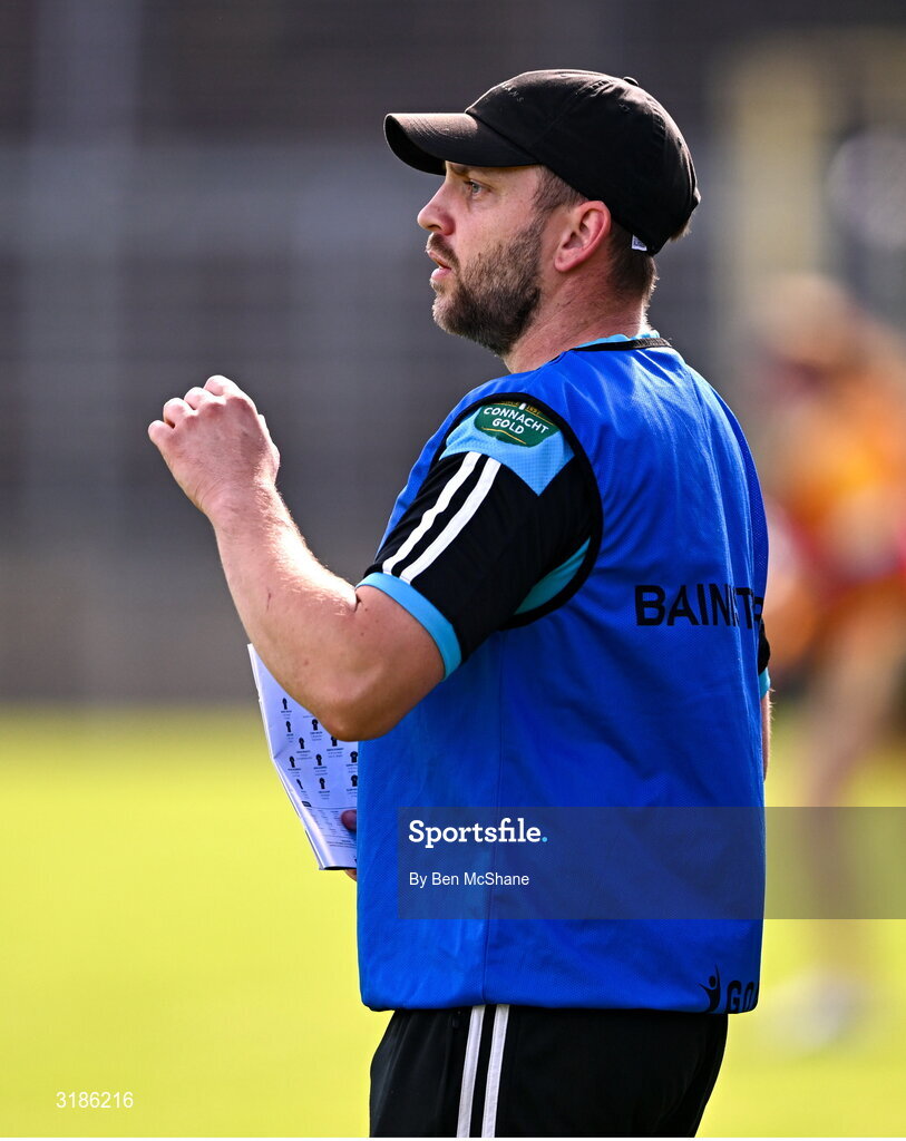 13 July 2025; Sligo manager Kieran Kilkenny during the TG4 All-Ireland Ladies Football Junior Championship semi-final match between Antrim and Sligo at St Tiernach’s Park in Clones, Monaghan. Photo by Ben McShane/Sportsfile