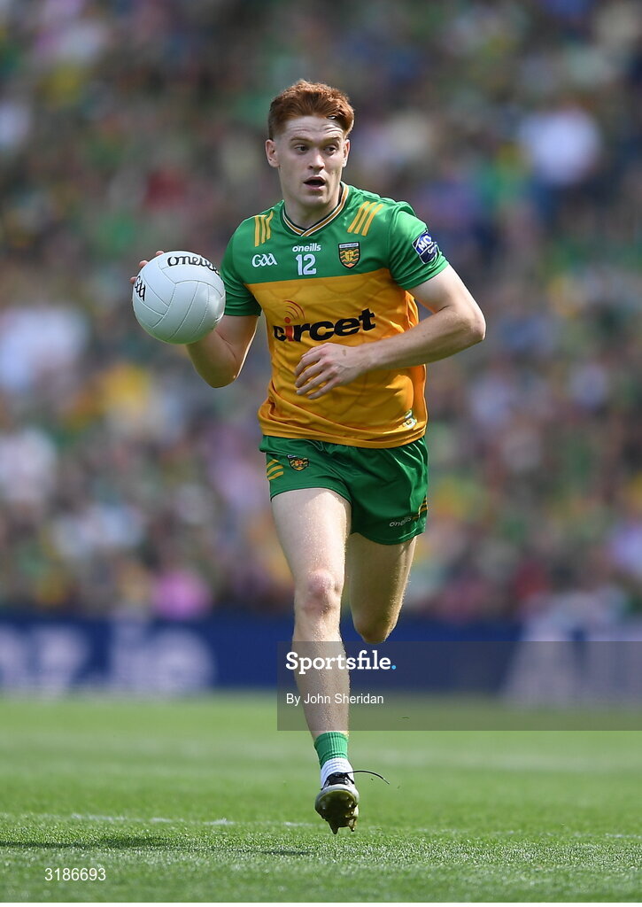 13 July 2025; Ciaran Moore of Donegal during the GAA Football All-Ireland Senior Championship semi-final match between Meath and Donegal at Croke Park in Dublin. Photo by John Sheridan/Sportsfile