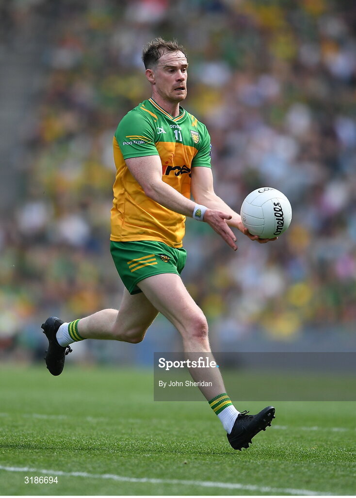 13 July 2025; Ciaran Thompson of Donegal during the GAA Football All-Ireland Senior Championship semi-final match between Meath and Donegal at Croke Park in Dublin. Photo by John Sheridan/Sportsfile