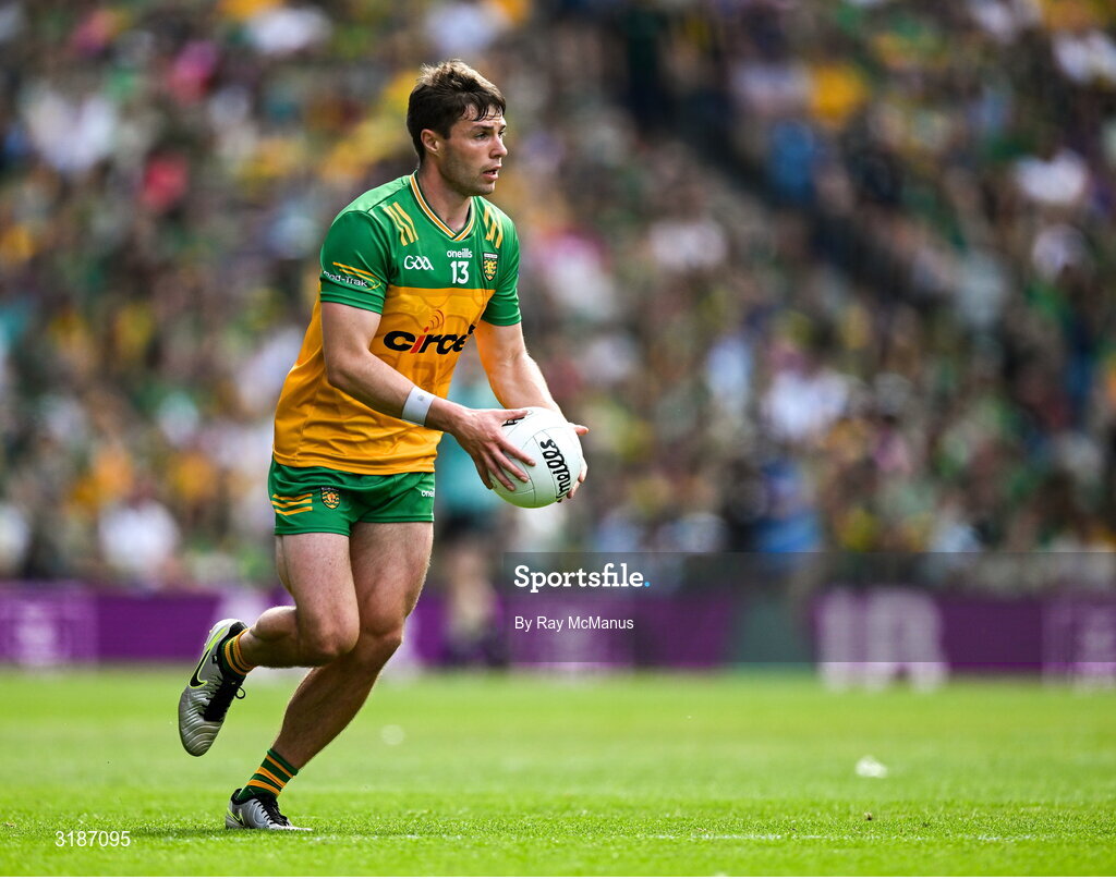 13 July 2025; Conor O'Donnell of Donegal during the GAA Football All-Ireland Senior Championship semi-final match between Meath and Donegal at Croke Park in Dublin. Photo by Ray McManus/Sportsfile
