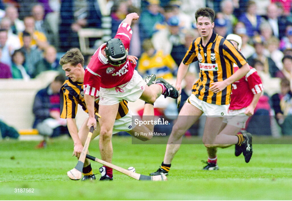 3 September 1995; Action during the All-Ireland Minor Hurling Championship Final match between Kilkenny and Cork at Croke Park in Dublin. Photo by Ray McManus/Sportsfile