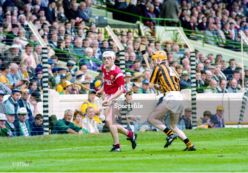 3 September 1995; Sean O'Farrell of Cork in action during the All-Ireland Minor Hurling Championship Final match between Kilkenny and Cork at Croke Park in Dublin. Photo by Ray McManus/Sportsfile