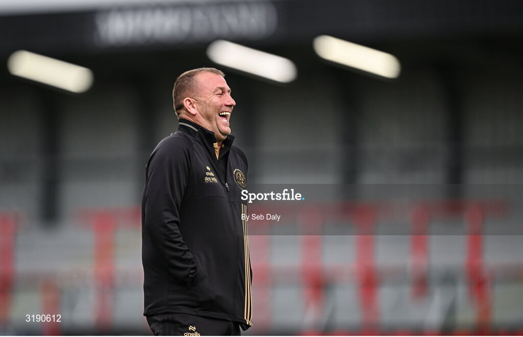 18 July 2025; Bohemians manager Alan Reynolds before the Sports Direct Men’s FAI Cup second round match between Killester Donnycarney and Bohemians at Dalymount Park in Dublin. Photo by Seb Daly/Sportsfile