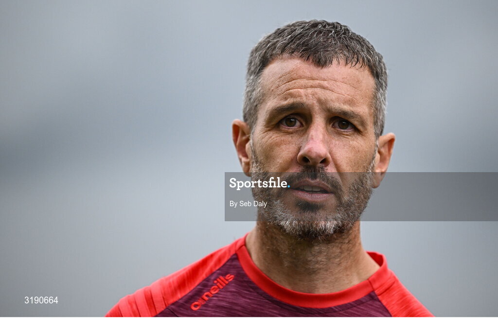 18 July 2025; Killester Donnycarney manager Ger Coughlan before the Sports Direct Men’s FAI Cup second round match between Killester Donnycarney and Bohemians at Dalymount Park in Dublin. Photo by Seb Daly/Sportsfile