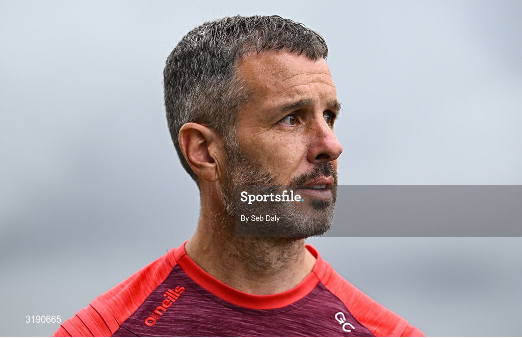 18 July 2025; Killester Donnycarney manager Ger Coughlan before the Sports Direct Men’s FAI Cup second round match between Killester Donnycarney and Bohemians at Dalymount Park in Dublin. Photo by Seb Daly/Sportsfile