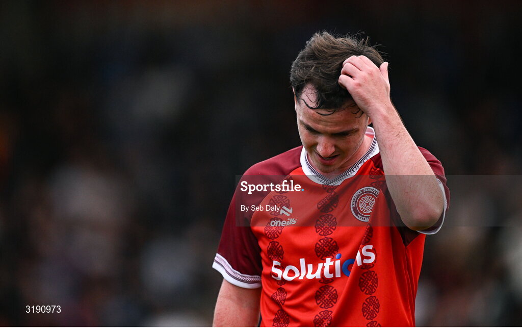 18 July 2025; Gavin O’Brien of Killester Donnycarney after being substituted during the Sports Direct Men’s FAI Cup second round match between Killester Donnycarney and Bohemians at Dalymount Park in Dublin. Photo by Seb Daly/Sportsfile