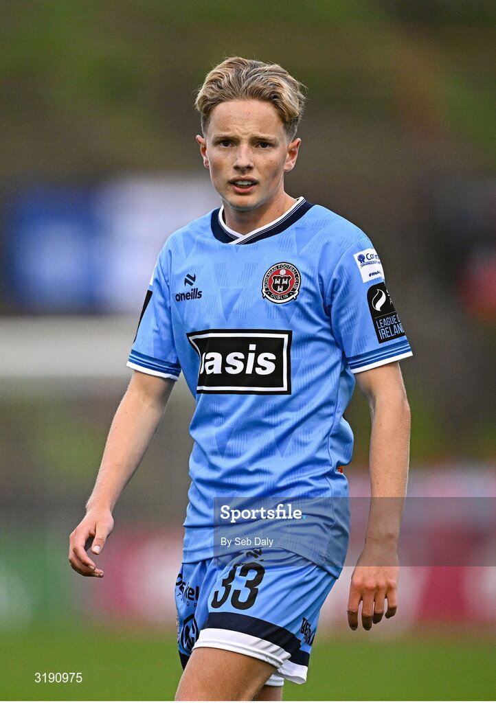 18 July 2025; Christopher Conlan of Bohemians during the Sports Direct Men’s FAI Cup second round match between Killester Donnycarney and Bohemians at Dalymount Park in Dublin. Photo by Seb Daly/Sportsfile