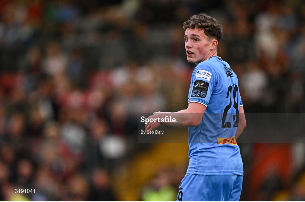 18 July 2025; Josh Harper of Bohemians during the Sports Direct Men’s FAI Cup second round match between Killester Donnycarney and Bohemians at Dalymount Park in Dublin. Photo by Seb Daly/Sportsfile