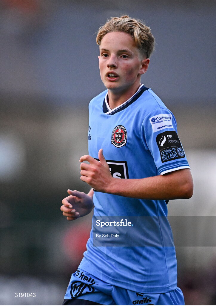 18 July 2025; Christopher Conlan of Bohemians during the Sports Direct Men’s FAI Cup second round match between Killester Donnycarney and Bohemians at Dalymount Park in Dublin. Photo by Seb Daly/Sportsfile