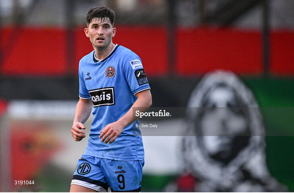 18 July 2025; Colm Whelan of Bohemians during the Sports Direct Men’s FAI Cup second round match between Killester Donnycarney and Bohemians at Dalymount Park in Dublin. Photo by Seb Daly/Sportsfile