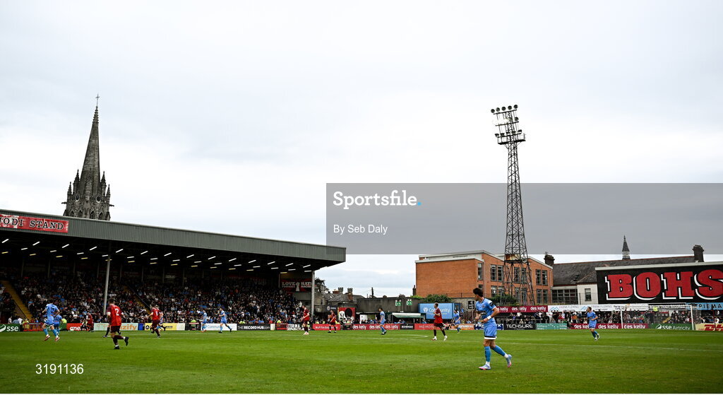 18 July 2025; A general view of action during the Sports Direct Men’s FAI Cup second round match between Killester Donnycarney and Bohemians at Dalymount Park in Dublin. Photo by Seb Daly/Sportsfile