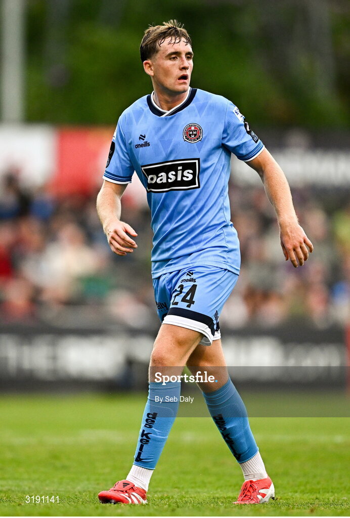 18 July 2025; Cian Byrne of Bohemians during the Sports Direct Men’s FAI Cup second round match between Killester Donnycarney and Bohemians at Dalymount Park in Dublin. Photo by Seb Daly/Sportsfile
