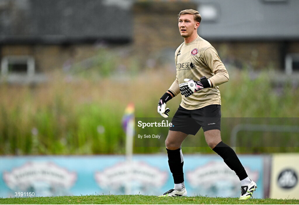 18 July 2025; Killester Donnycarney goalkeeper Ernest Lemantovic during the Sports Direct Men’s FAI Cup second round match between Killester Donnycarney and Bohemians at Dalymount Park in Dublin. Photo by Seb Daly/Sportsfile