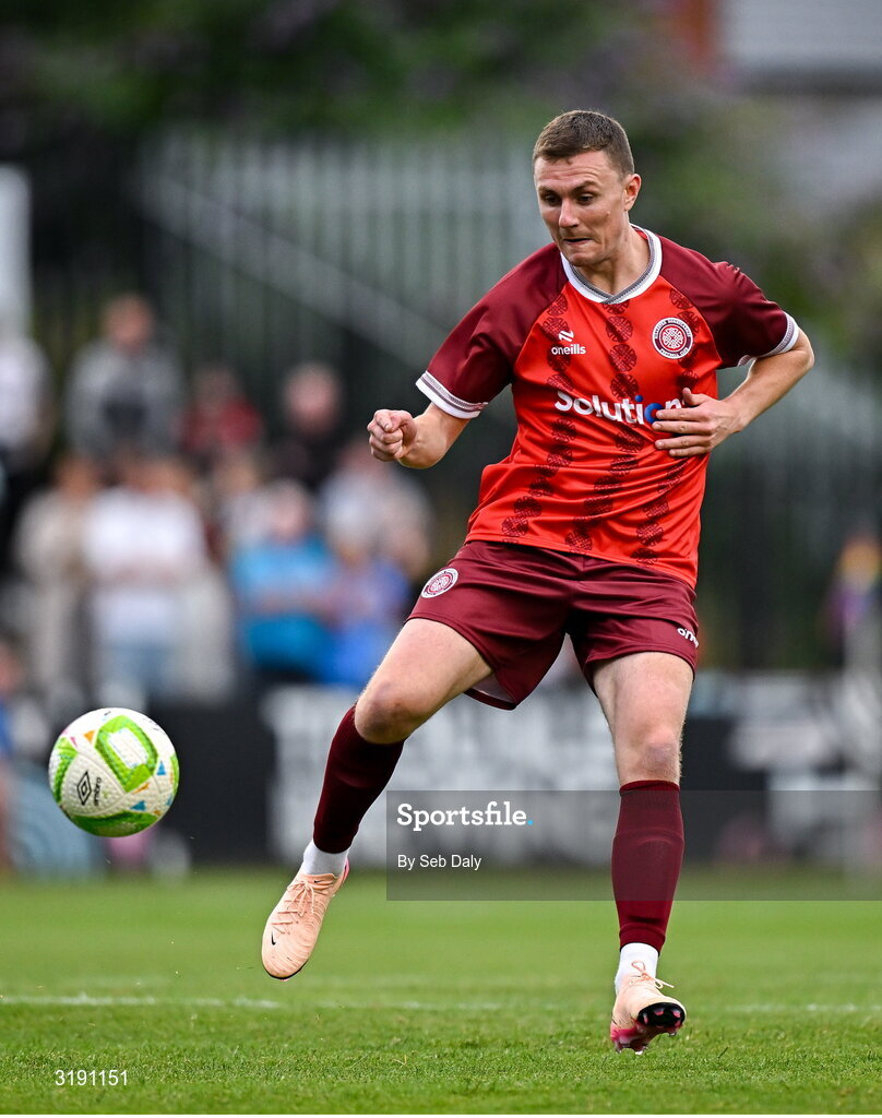 18 July 2025; Stephen Nolan of Killester Donnycarney during the Sports Direct Men’s FAI Cup second round match between Killester Donnycarney and Bohemians at Dalymount Park in Dublin. Photo by Seb Daly/Sportsfile