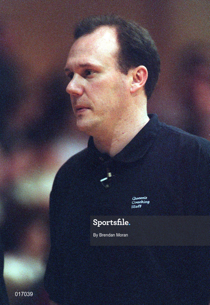 28 January 1996; Star of the Sea coach Darren O'Neill during the Senior Men's National Cup Final between Chambourcy Ballina and Star of the Sea at the National Basketball Arena in Tallaght, Dublin. Photo By Brendan Moran/Sportsfile.