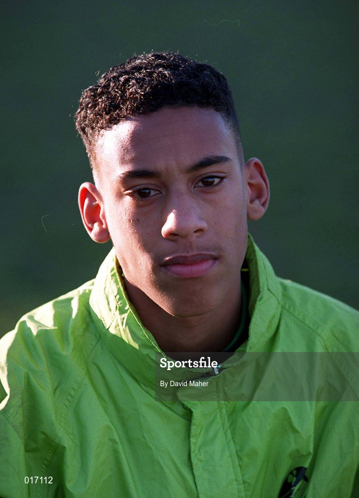 21 January 1999; Dwayne Mattis during a Republic of Ireland U17's training session at St. Fintans School in Sutton, Dublin. Photo by David Maher/Sportsfile