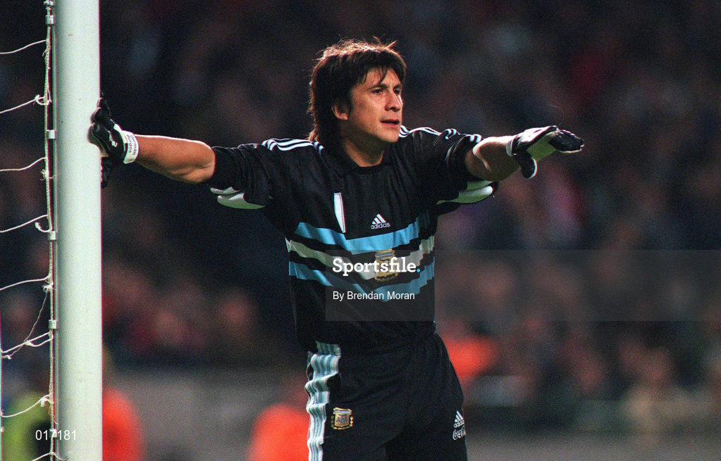 22 April 1998; German Burgos of Argentina during the International Friendly between Republic of Ireland and Argentina at Lansdowne Road in Dublin. Photo by Brendan Moran/Sportsfile