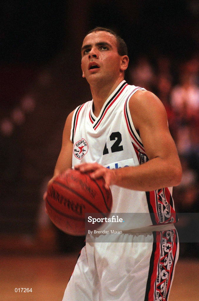 24 January 1998; Gordon Fitzgerald of Neptune during the Senior Men's Sprite National Cup Semi-Final between Neptune and Tolka Rovers at the National Basketball Arena in Tallaght, Dublin. Photo by Brendan Moran/Sportsfile.