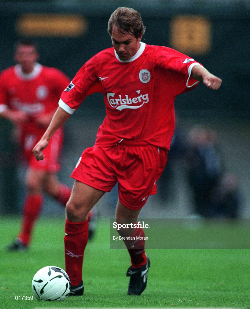 31 July 1998; Jason McAteer of Liverpool during the Carlsberg Trophy match between St Patrick's Athletic and Liverpool at Lansdowne Road in Dublin. Photo by Brendan Moran/Sportsfile