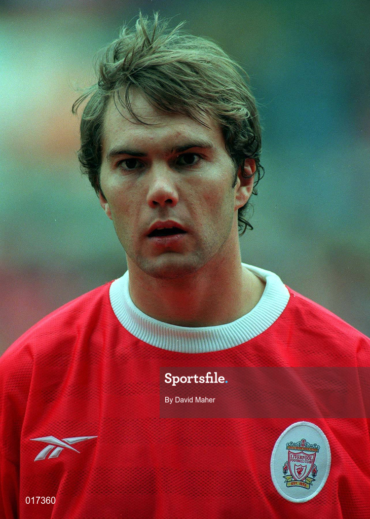 31 July 1998; Jason McAteer of Liverpool during the Carlsberg Trophy match between St Patrick's Athletic and Liverpool at Lansdowne Road in Dublin. Photo by David Maher/Sportsfile