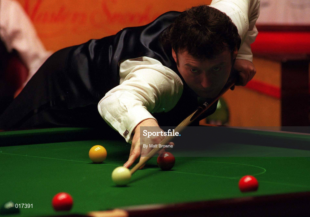24 March 1998; Jimmy White during his Round 1 match against Ronnie O'Sullivan of England on Day 1 of the Benson and Hedges Irish Masters Snooker at Goffs in Kill, Kildare. Photo by Matt Browne/Sportsfile